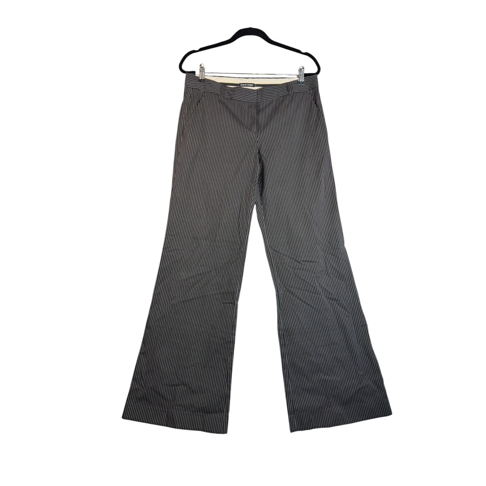 Bergdorf‎ Goodman Womens Pinstripe Wide Leg Dress Pants Gray Size 10 Trouser